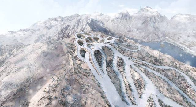 ساخت پیست اسکی در دل کویر عربستان برای سال 2030